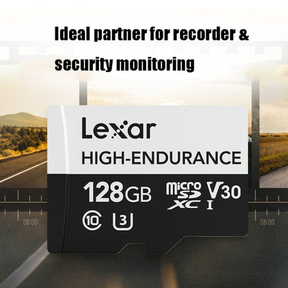 Lexar MicroSDHC 128GB augstas izturības braukšanas ierakstītājs Video novērošanas kamera TF atmiņas karte video karte