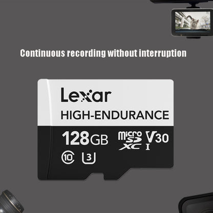 Lexar MicroSDHC 128GB augstas izturības braukšanas ierakstītājs Video novērošanas kamera TF atmiņas karte video karte