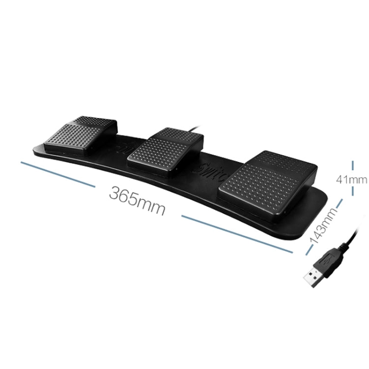 Ножная педаль-переключатель Pcsensor FS23 CF для управления клавиатурой и мышью, игровая комбинированная педаль