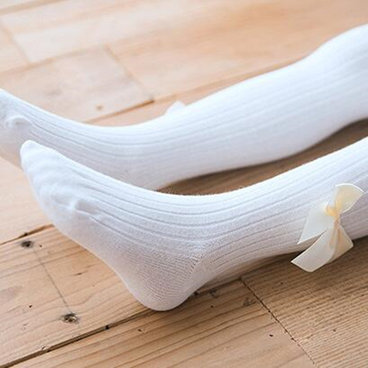Baby Cotton Leggings Bow Knit Children Pantyhose