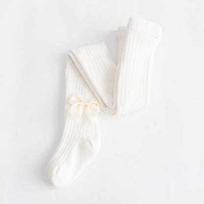Baby Cotton Leggings Bow Knit Children Pantyhose