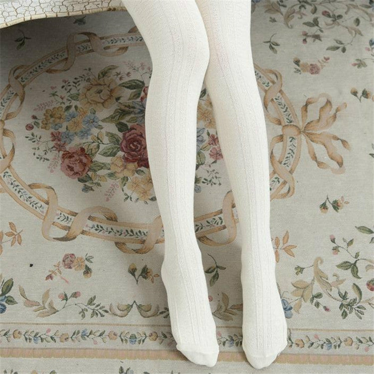 Spring and Autumn Cotton Over-knee Socks Preppy Style Jacquard Stockings