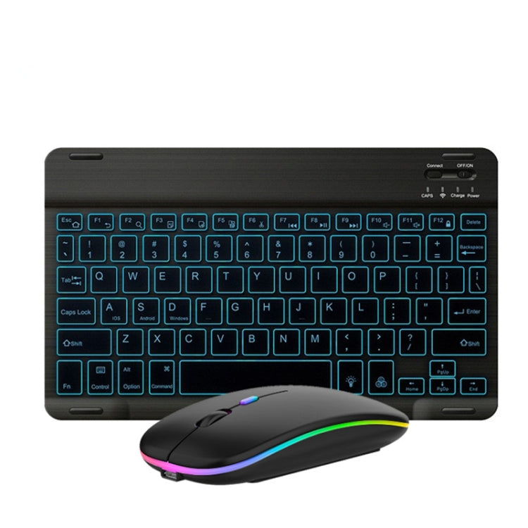 10-дюймовая цветная RGB-подсветка Bluetooth-клавиатура и мышь для мобильного телефона/планшета