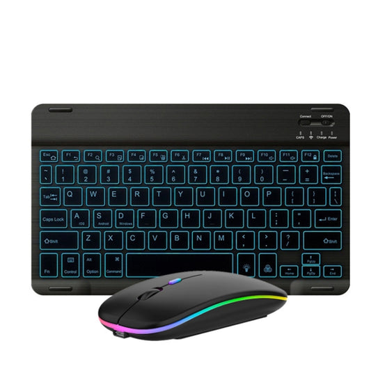 10-дюймовая цветная RGB-подсветка Bluetooth-клавиатура и мышь для мобильного телефона/планшета