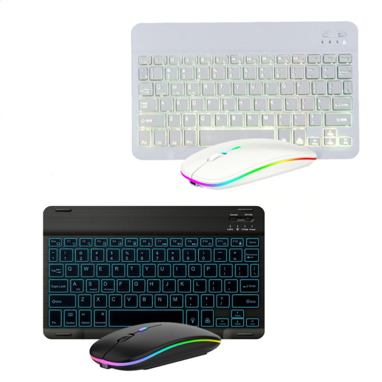 10-дюймовая цветная RGB-подсветка Bluetooth-клавиатура и мышь для мобильного телефона/планшета