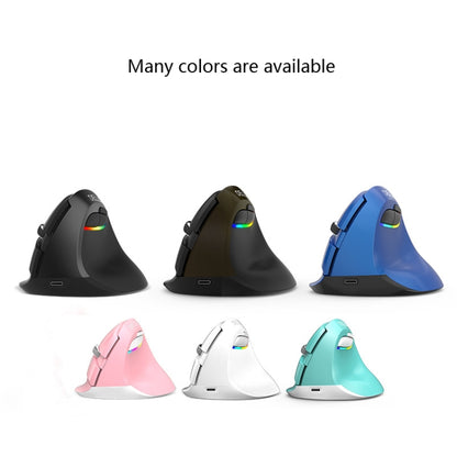 DELUX M618Mini Colorful Wireless Luminous Vertical Mouse Bluetooth Rechargeable Vertical Mouse, Cherry pink, Pearl blue, Mint Green, Elegant black, Classic black, Color white
