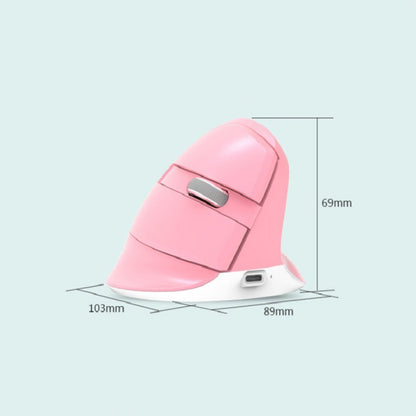 DELUX M618Mini Colorful Wireless Luminous Vertical Mouse Bluetooth Rechargeable Vertical Mouse, Cherry pink, Pearl blue, Mint Green, Elegant black, Classic black, Color white