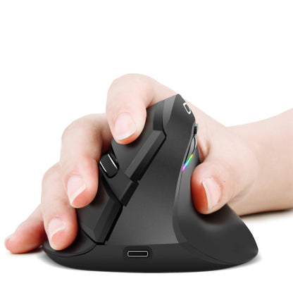 DELUX M618Mini Colorful Wireless Luminous Vertical Mouse Bluetooth Rechargeable Vertical Mouse, Cherry pink, Pearl blue, Mint Green, Elegant black, Classic black, Color white