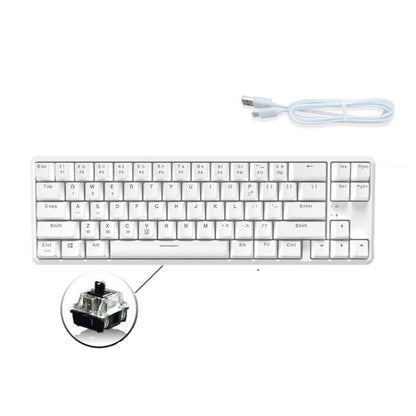 Ajazz K680T Mini USB Wired Dual-mode Charging 68-keys Laptop Bluetooth Mechanical Keyboard, Cable Length: 1.6m