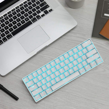 RK61 61 Keys Bluetooth / Wireless Dual Modes Tablet Mobile Gaming Mechanical Keyboard, Cable Length: 1.5m, Green Shaft, Tea Shaft, Red Shaft