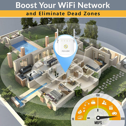 PIX-LINK WR22 300 Мбит/с беспроводной усилитель сигнала Wi-Fi