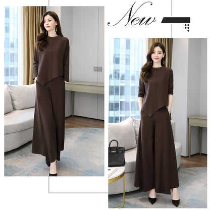 Autumn New Style Wide-Leg Pants Suit