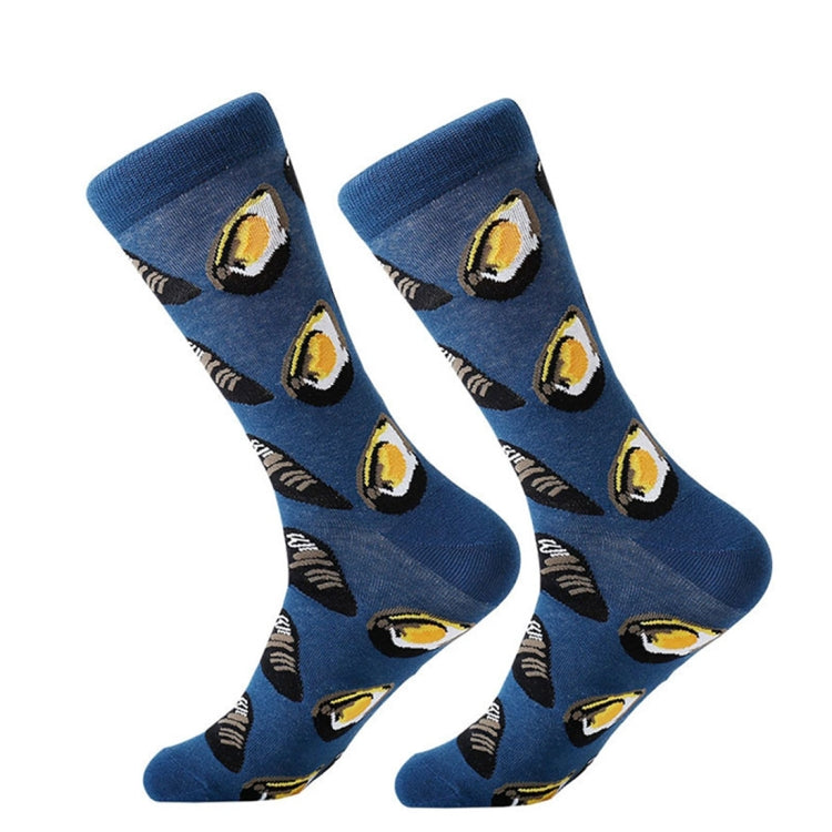 Cotton Various Cartoon Geometric Patterns Fashion Men Tube Socks