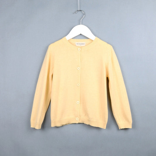 Spring and Autumn Children Clothing Girl Cotton Knit Cardigan Sweater