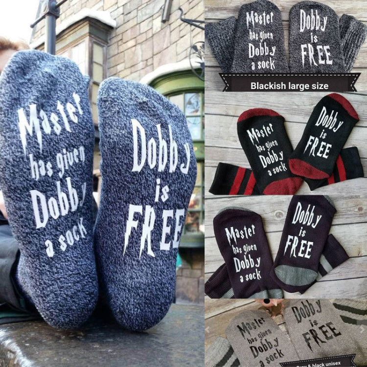 Contrast Color English Men and Women Cotton Socks