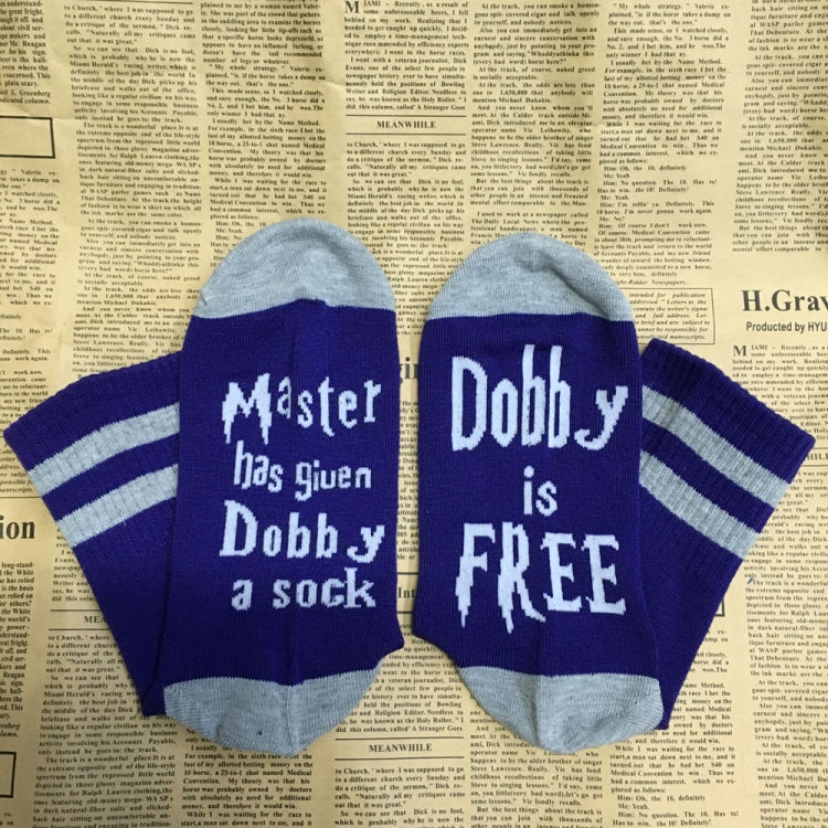 Contrast Color English Men and Women Cotton Socks