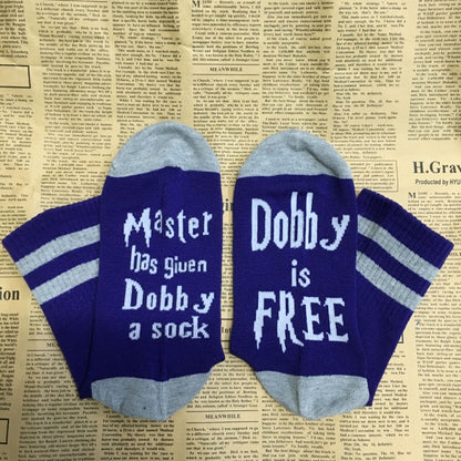 Contrast Color English Men and Women Cotton Socks