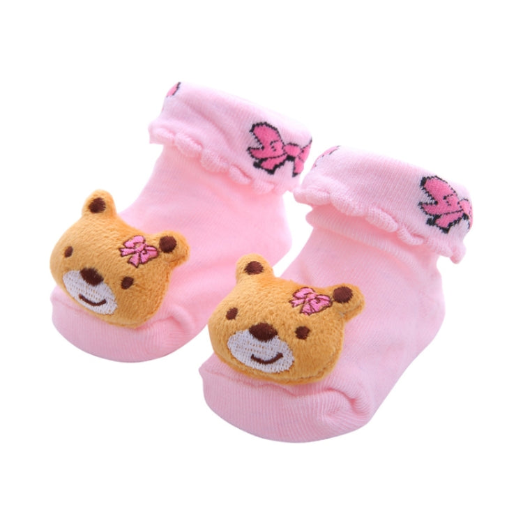 3 Pairs Cotton Cartoon Non-slip Baby Floor Socks Cute Three-Dimensional Doll Baby Toddler Socks