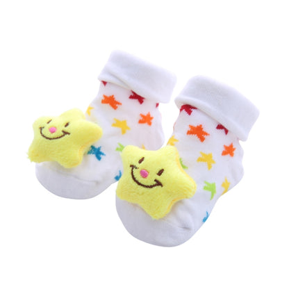 3 Pairs Cotton Cartoon Non-slip Baby Floor Socks Cute Three-Dimensional Doll Baby Toddler Socks