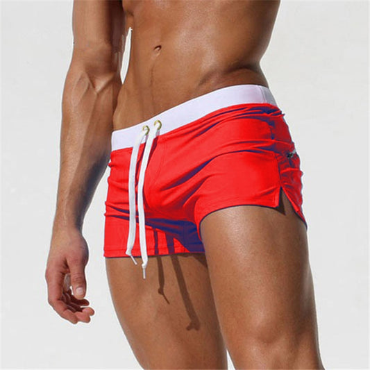 Back Pocket Flat Shorts Summer Beach Swim Shorts for Men