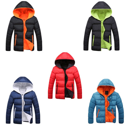 Stylish Slim Men Hooded Cotton Coat