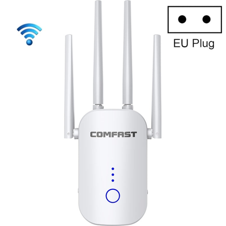 COMFAST CF-WR758AC Dual Frequency 1200Mbps Wireless Repeater 5.8G WIFI Signal Amplifier, CN Plug