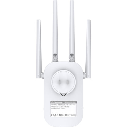 COMFAST CF-WR758AC Dual Frequency 1200Mbps Wireless Repeater 5.8G WIFI Signal Amplifier, CN Plug