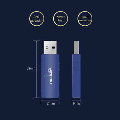 COMFAST CF-727B 1300 Мбит/с двухчастотный гигабитный USB настольный передатчик-приемник портативная беспроводная сетевая карта Bluetooth V4.2 + WiFi