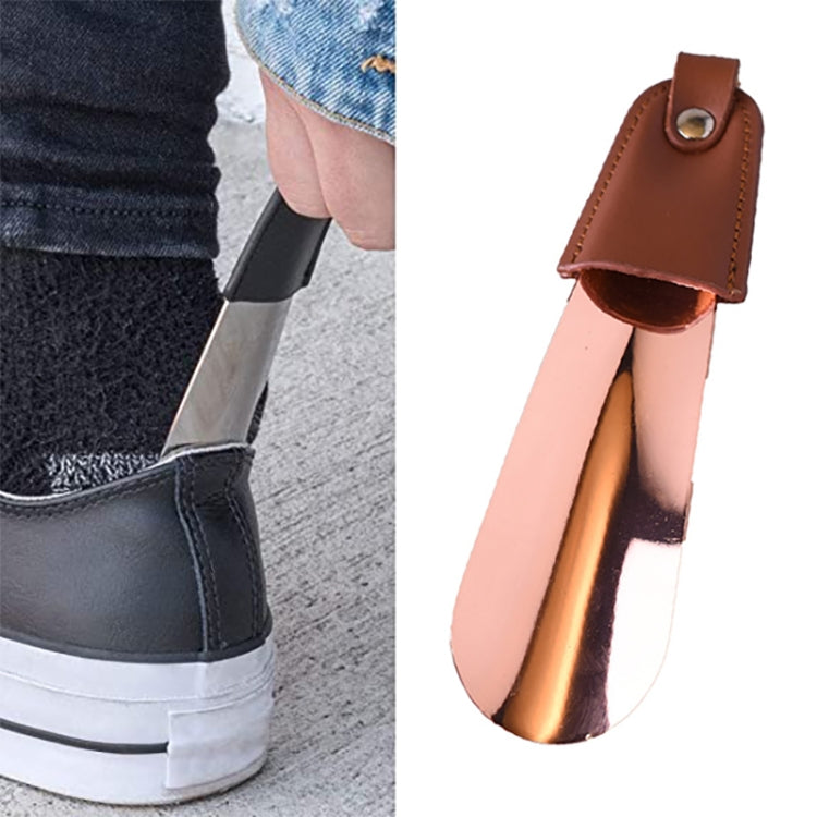 AD201 Portable Short Leather Shoehorn