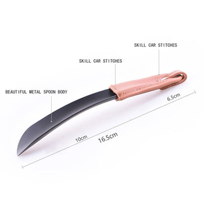 AD201 Portable Short Leather Shoehorn