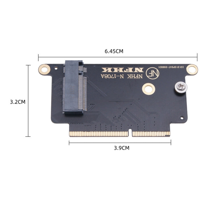 2 карты адаптера SSD NVMe M.2 NGFF для MacBook Pro 13,3 дюйма A1708 (2016 - 2017)
