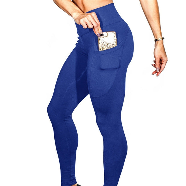 Yoga Pants With Pockets Women Sport Leggings Jogging Workout Running Leggings Stretch High Elastic Gym Tights Women Legging