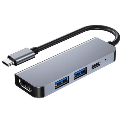 BYL-2011 4 In 1 USB-C / Type-C To 4K HDMI + USB 3.0 + USB 2.0 + PD USB-C / Type-C Charging Ports Multifunctional HUB Docking Station