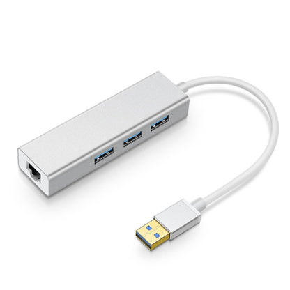 YH-U1009 3 x USB 3.0 + RJ45 - USB 3.0 внешний концентратор без дисков для ноутбуков, случайный цвет поставки