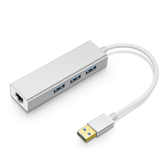 YH-U1009 3 x USB 3.0 + RJ45 - USB 3.0 внешний концентратор без дисков для ноутбуков, случайный цвет поставки