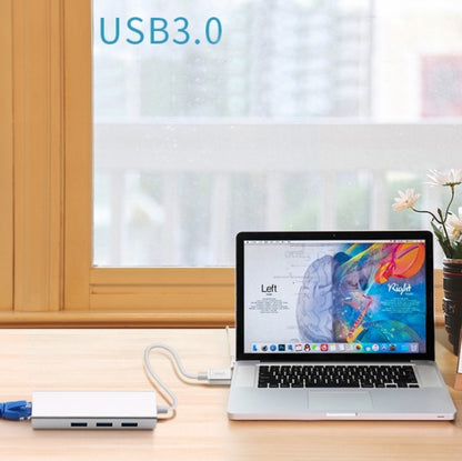 YH-U1009 3 x USB 3.0 + RJ45 - USB 3.0 внешний концентратор без дисков для ноутбуков, случайный цвет поставки