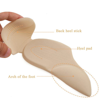 3 in 1 PU Heel Pad Thickened Heel Stick Arch Pad Half Size Pad for Women High Heels