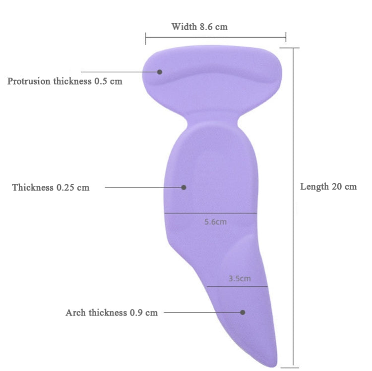3 in 1 PU Heel Pad Thickened Heel Stick Arch Pad Half Size Pad for Women High Heels