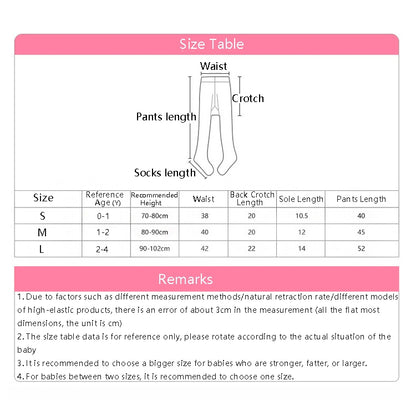 Spring And Autumn Girl Tights Bow Baby Knit Pantyhose Size: