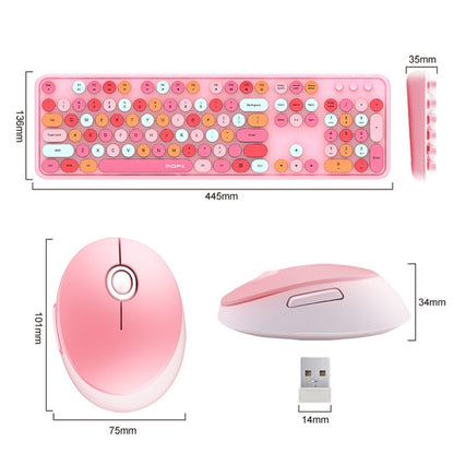 Mofii Sweet Wireless Keyboard And Mouse Set Girls Punk Keyboard Office Set