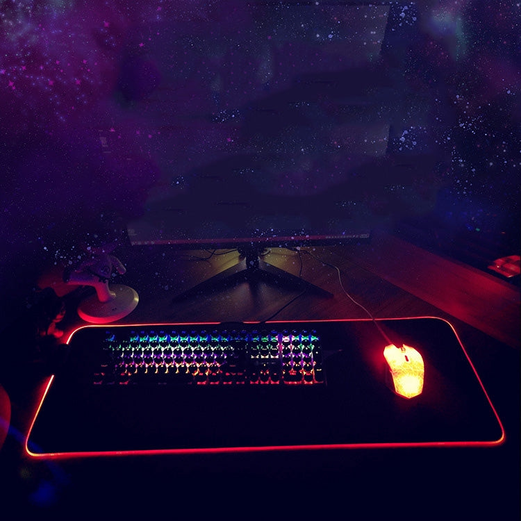 F-01 Rubber Thermal Transfer RGB Luminous Non-Slip Mouse Pad