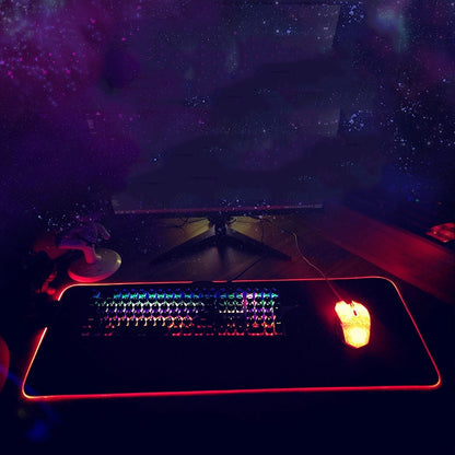 F-01 Rubber Thermal Transfer RGB Luminous Non-Slip Mouse Pad
