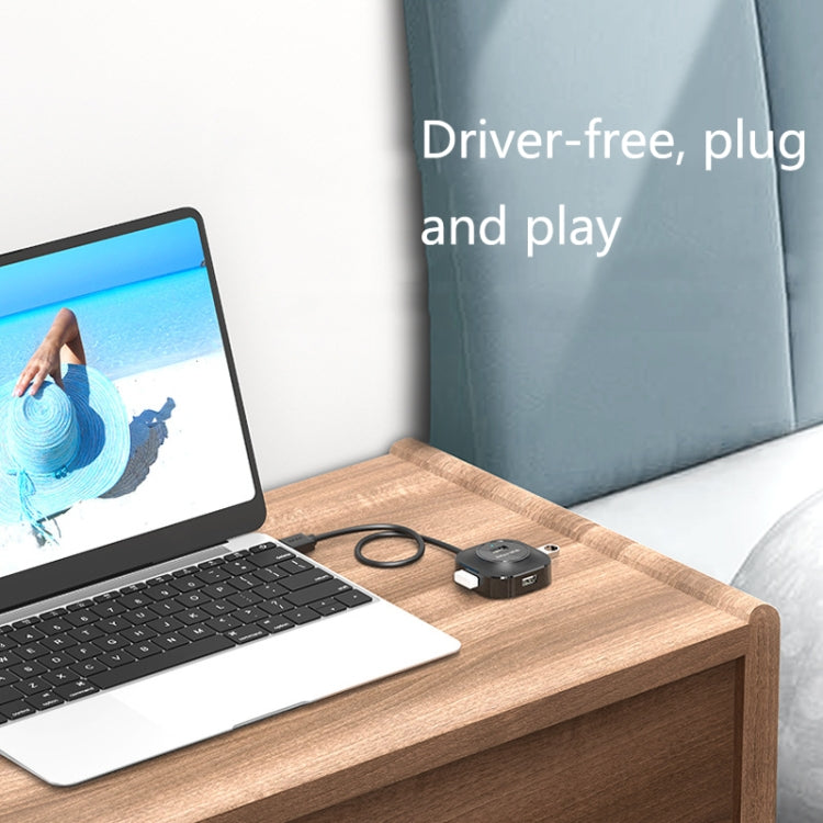 Высокоскоростной 4-портовый концентратор USB 2.0 Jasoz с док-станцией 1–4