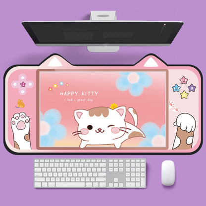 Cute Cat Ear Computer Keyboard Desk Pad Mouse Pad