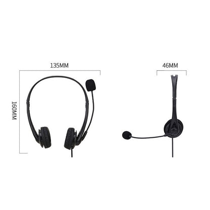 SOYTO SY490 Teaching Office Network Class Student Education Computer Headset, Style:, Double Ear Black Separation USB