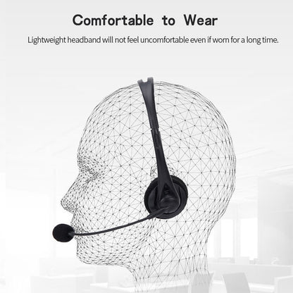 SOYTO SY490 Teaching Office Network Class Student Education Computer Headset, Style:, Double Ear Black Separation USB