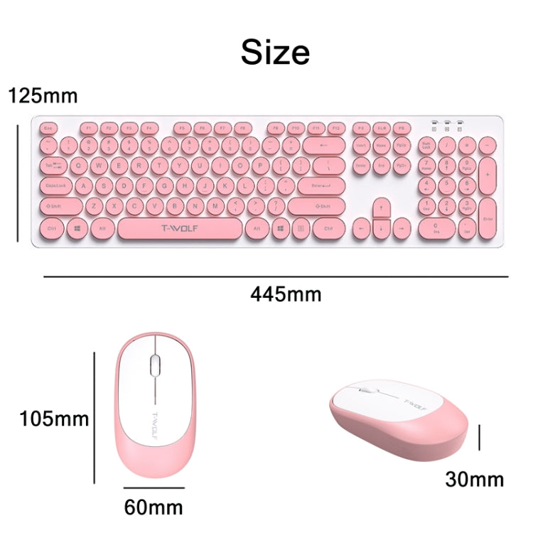T-WOLF TF770 Mechanical Feel Wireless Gaming Keyboard And Mouse Set