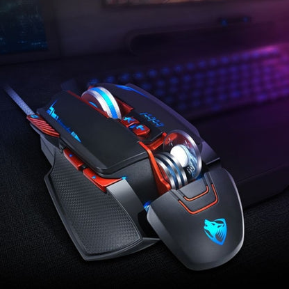 T-WOLF V9 8 Keys 3200 DPI Gaming Macro Definition Mechanical Wired Mouse
