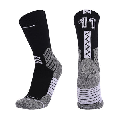 Men Terry Non-Slip Mid-Tube Sports Socks Basketball Socks