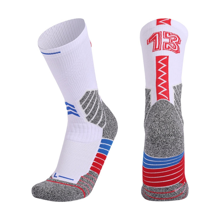 Men Terry Non-Slip Mid-Tube Sports Socks Basketball Socks